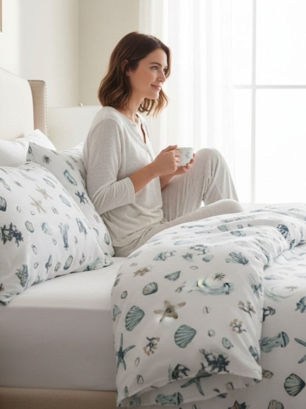 Sea and Sand Full Size 4 pc Coastal Beach Sheet Set